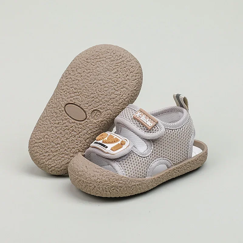 Sandalias de goma antideslizantes para niños, zapatos de suela suave para caminar, malla transpirable para niños y niñas, 1-2-3 - imagen 4