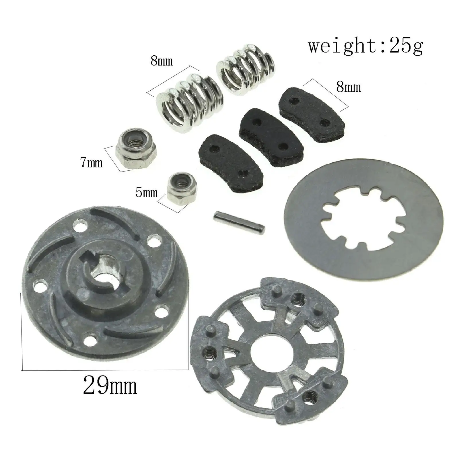 1/10 Scale Strong Durable Spare Parts Easy to Install RC Car Differential Sliding Plate Kits for 5556 5552x RC Hobby Car Trucks