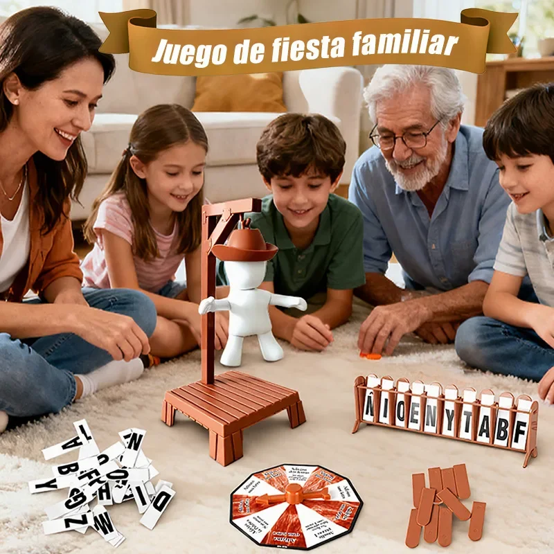Juegos de mesa magnéticos Hangman, juego de palabras de adivinación misteriosa, reunión familiar, juguete interactivo para padres e hijos, juegos de fiesta para adolescentes - imagen 2