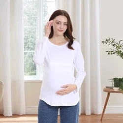 Camiseta maternity manga larga para lactation con cremallera