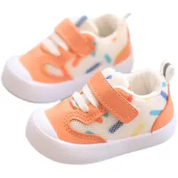 Zapatillas de bebé de malla transpirable, suela antideslizante