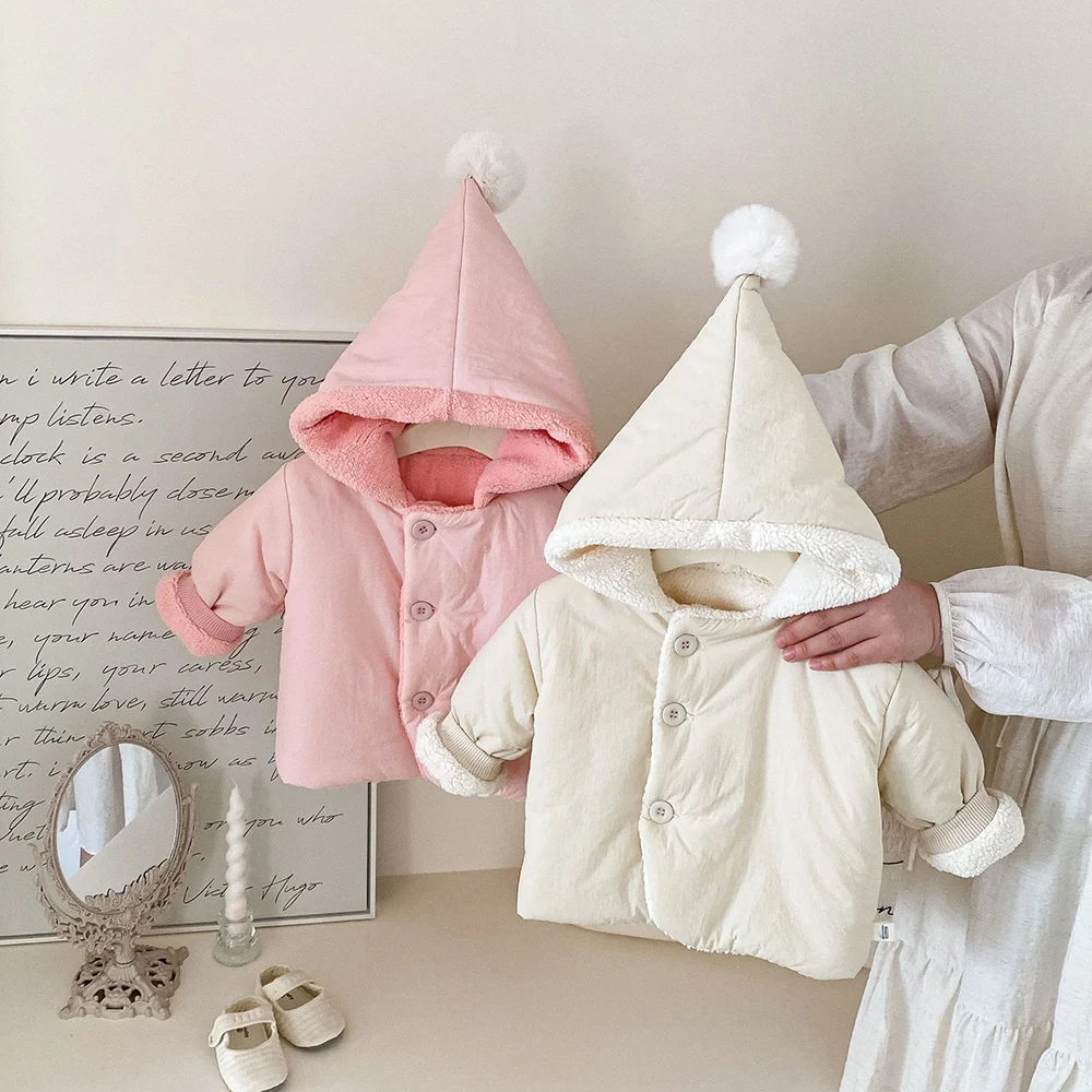 MILANCEL Parkas para niños de 0 a 5 años, Abrigo de piel con capucha, forro grueso, Parkas para niños y niñas, chaqueta cálida con capucha - imagen 4