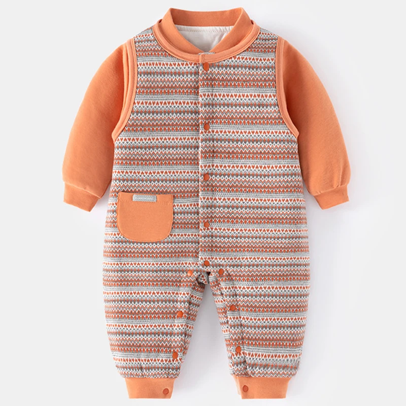 Ropa de invierno para recién nacidos, 2 piezas, ropa coreana informal a rayas de algodón, Tops cálidos de manga larga + monos, ropa de Boutique para bebé BC699