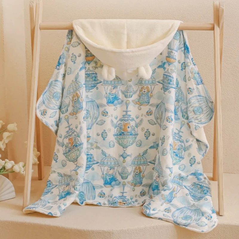 Toalla de baño bebé con capucha suave algodón invierno recién nacido