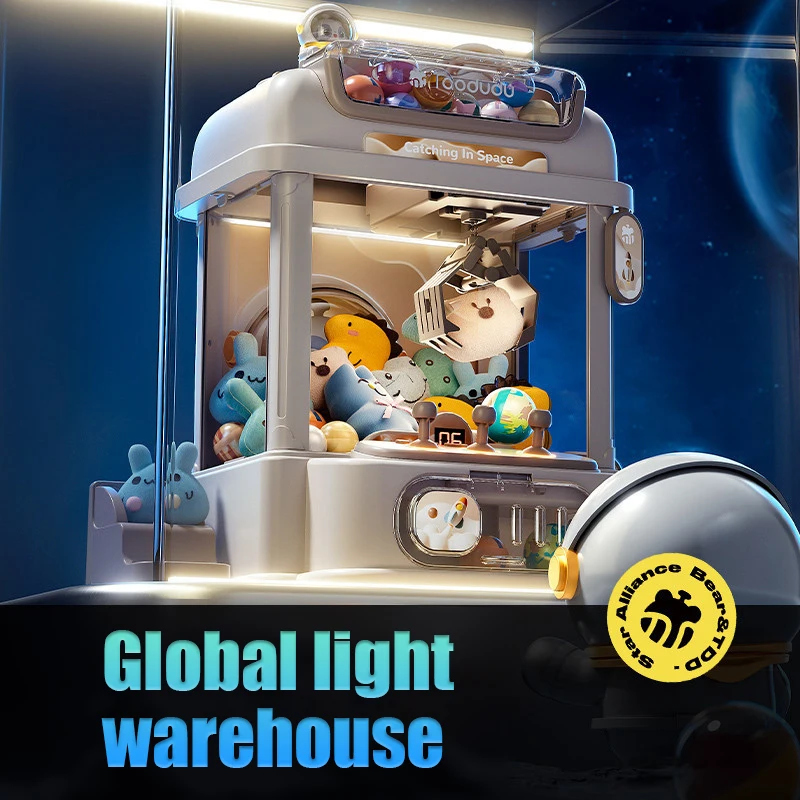 Máquina expendedora de garras para niños, Mini muñeca, juego espacial Arcade, premios DIY, grúa expendedora de dulces, máquinas de muñecas, regalos para niños - imagen 5