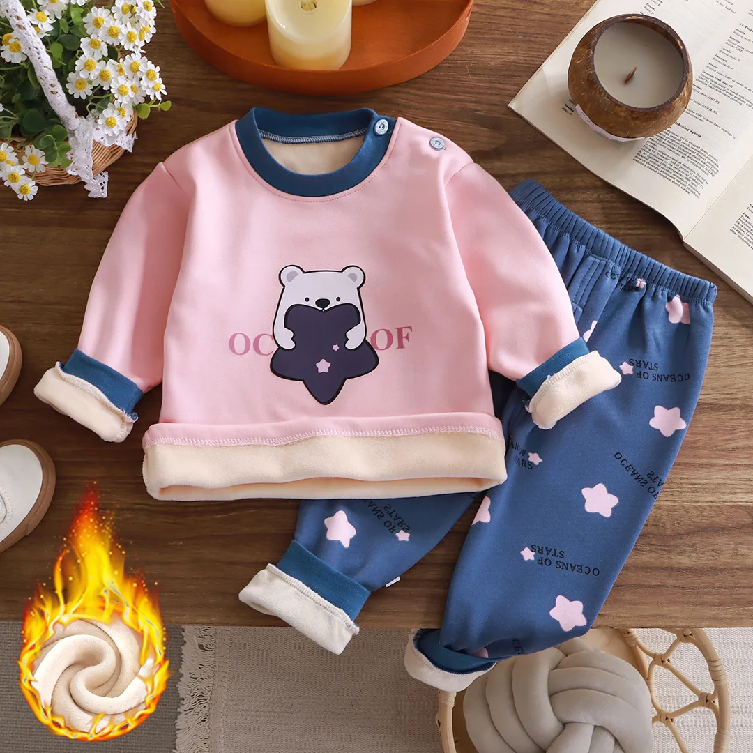 Pijama infantil de invierno acolchado manga larga - Calentito y cómodo - imagen 4