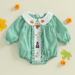 VISgogo pelele Halloween para niña 0-18 meses con calabaza fantasma