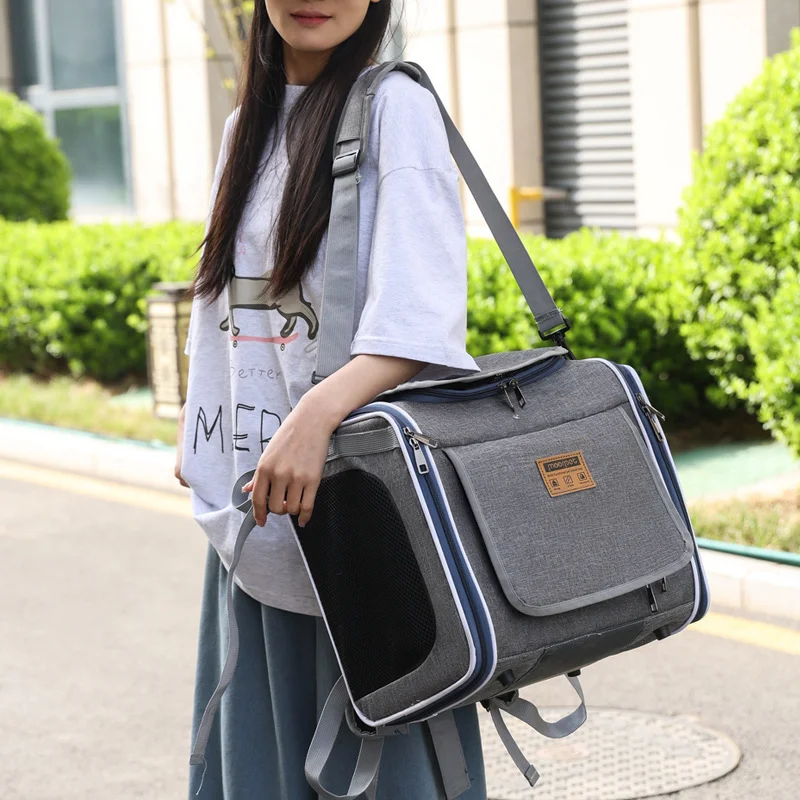 Mochila transportadora para mascotas portátil para gatos y perros, bolsa para transporte de bicicletas, bolsa para perros ​ Adecuado para transportar bicicletas y motocicletas. - imagen 5