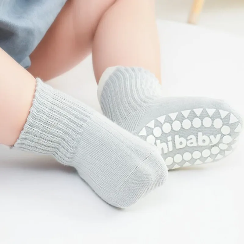 Lawadka, 3 par/lote, calcetines de bebé para niñas, niños, primavera, recién nacidos, niñas, niños pequeños, calcetines cortos antideslizantes para niños de 0 a 5 años - imagen 2