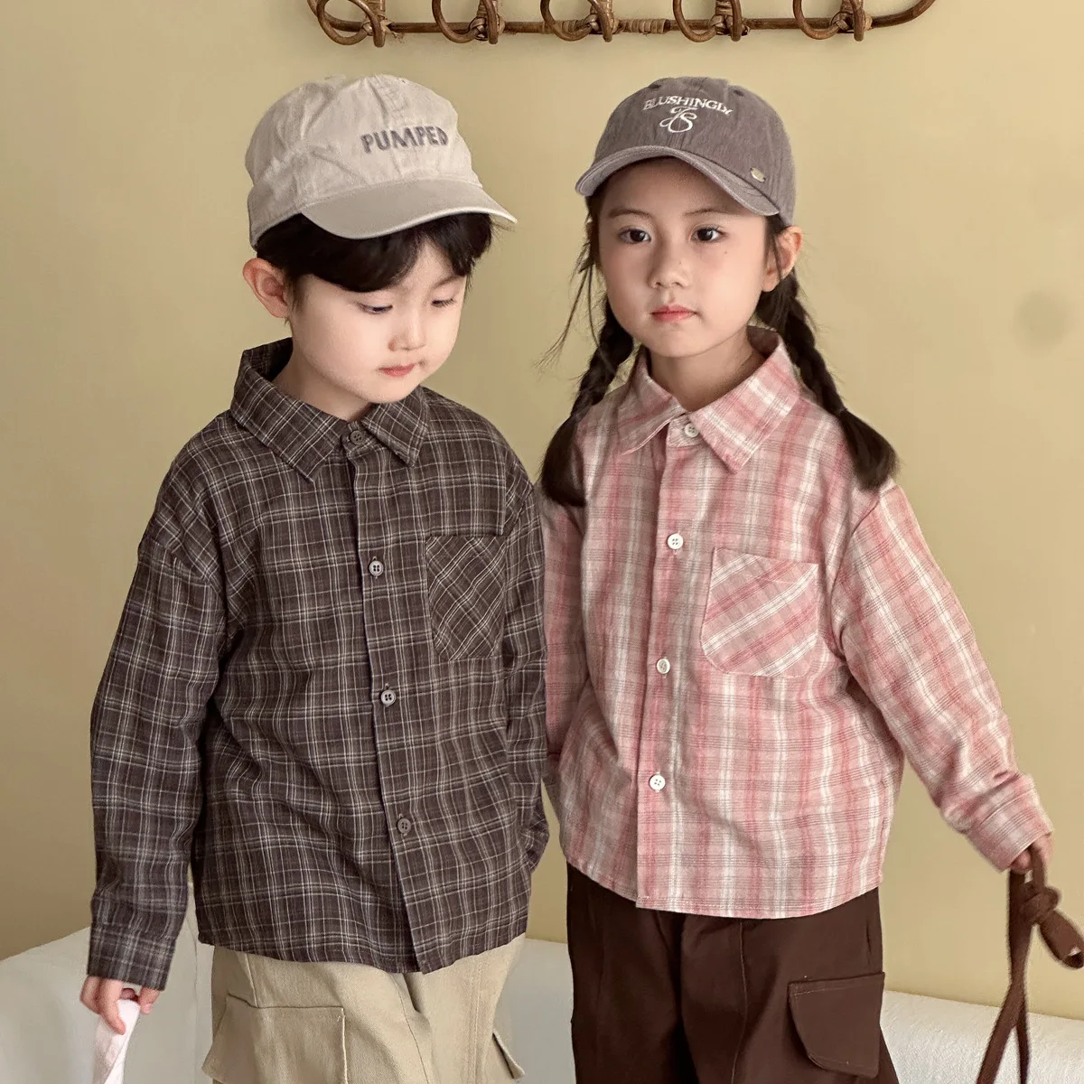 Camisa de manga larga para niños, abrigo de algodón a cuadros, novedad de otoño, cárdigan informal para bebé, camisa para niña - imagen 3