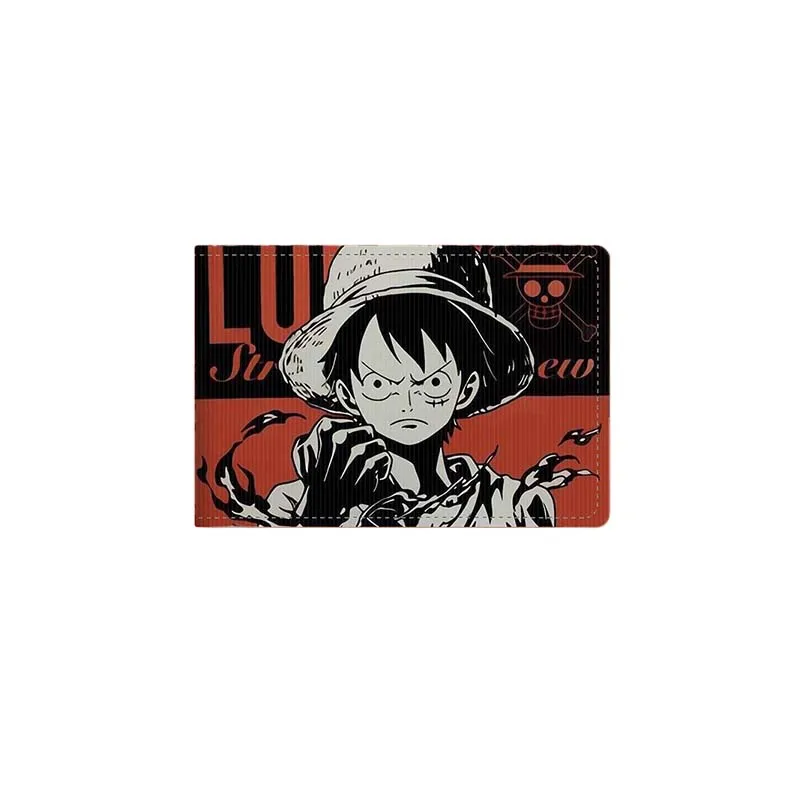Funda de cuero Pu de una pieza Luffy, tarjetero, funda protectora para licencia de conducir, bolsa para licencia de conducir para documentos, tarjetero