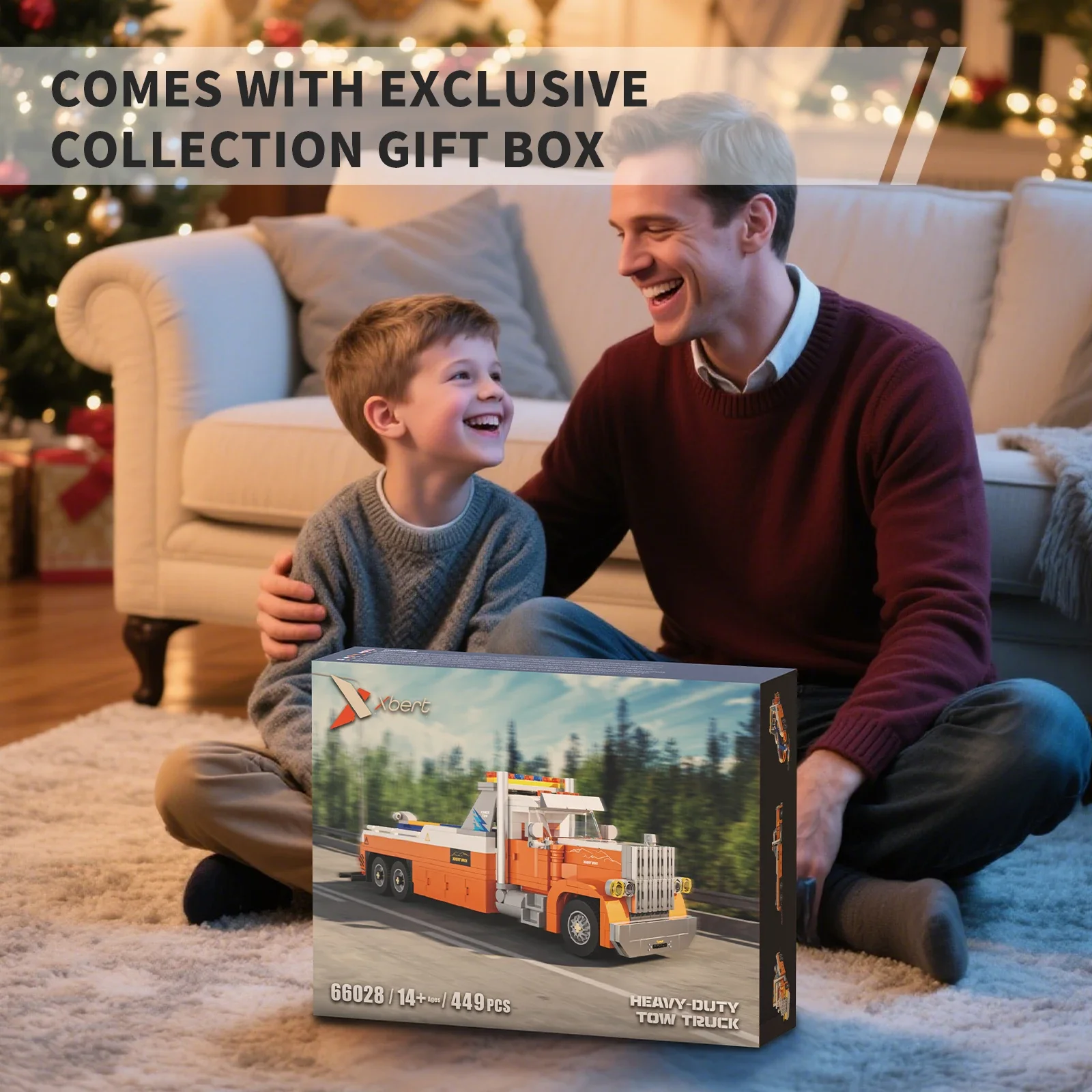 Bloques de construcción de remolque de alta resistencia para niños, modelo educativo de ensamblaje, juguetes de decoración de escritorio, regalos de vacaciones, 449 Uds. - imagen 4