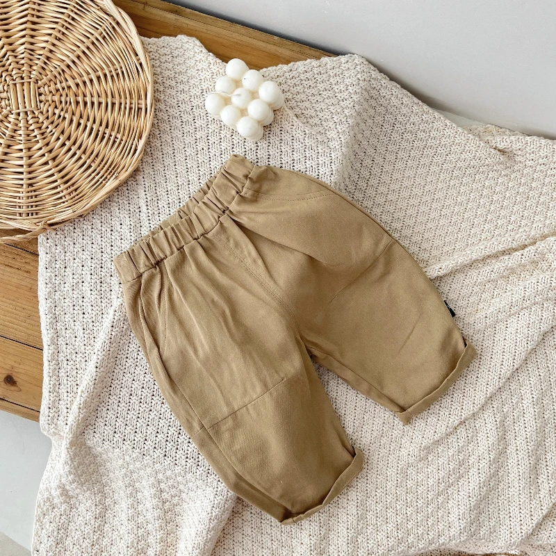 Pantalones para niños y niñas, ropa para primavera y otoño, pantalones unisex, cómodos, informales y versátiles - imagen 2