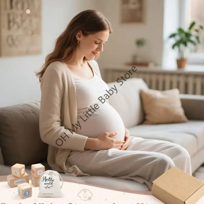 Decoraciones hitos infantiles M76C accesorios para fotos madera seguros para recién nacidos niños - imagen 4