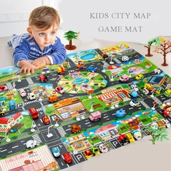 Tapete de juego educativo con ciudad para niños