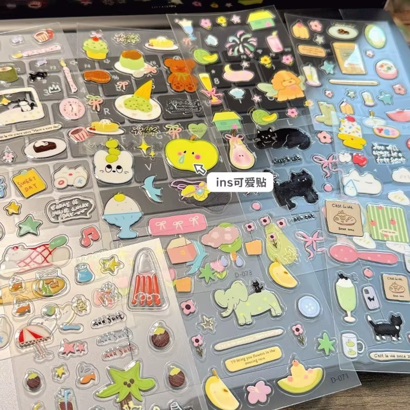 Pegatinas para niños de gelatina – Dibujos animados impermeables