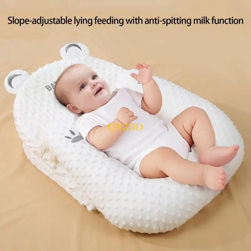 Almohada de lactancia bebé QX2D con funda extraíble y anti derrames - imagen 2