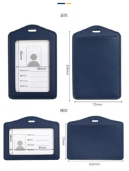 Porta credencial infantil de cuero PU con ventana transparente