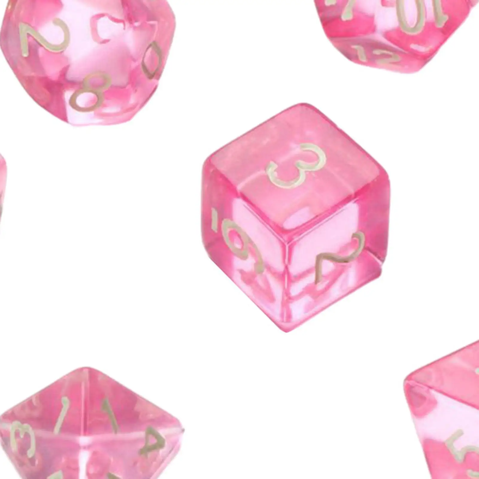 7 Pieces Polyhedral Dices Set D4 D8 D10 D12 D20 Multi Sided Dices for Role Playing Party Game Board Game Card Games