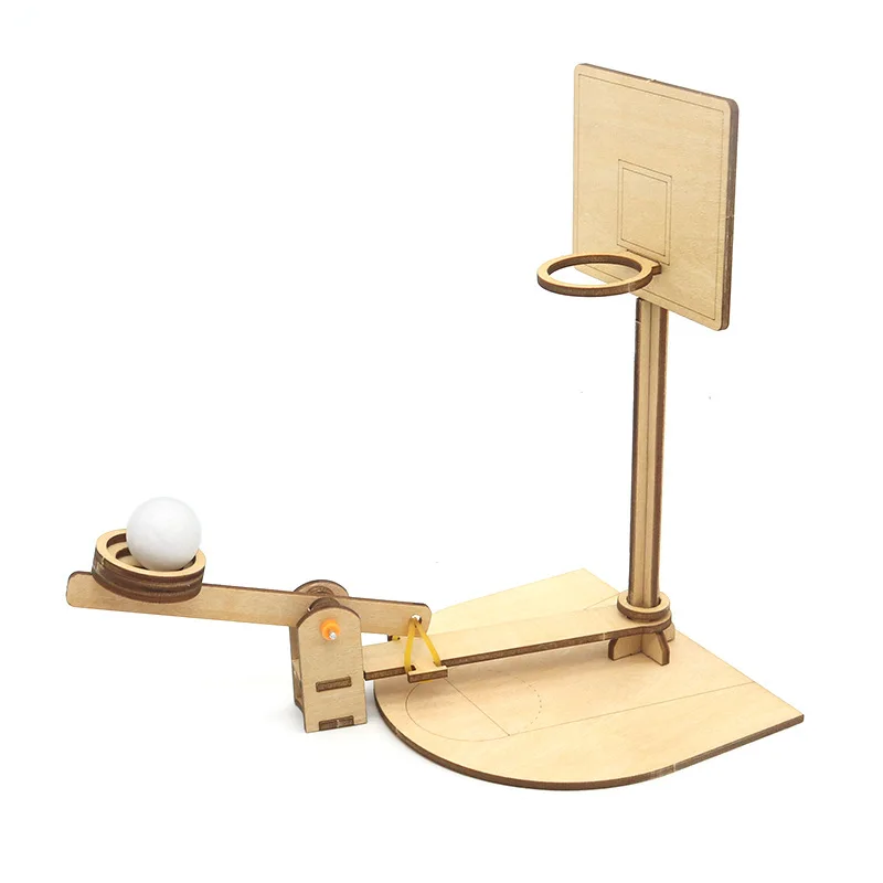 Experimento científico artesanal, principio de palanca disparo, ciencia y tecnología, pequeña producción alumnos, juguetes educativos ensamblados a mano - imagen 2