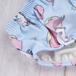 Elinfant Pañal de baño reutilizable con estampado floral para bebé