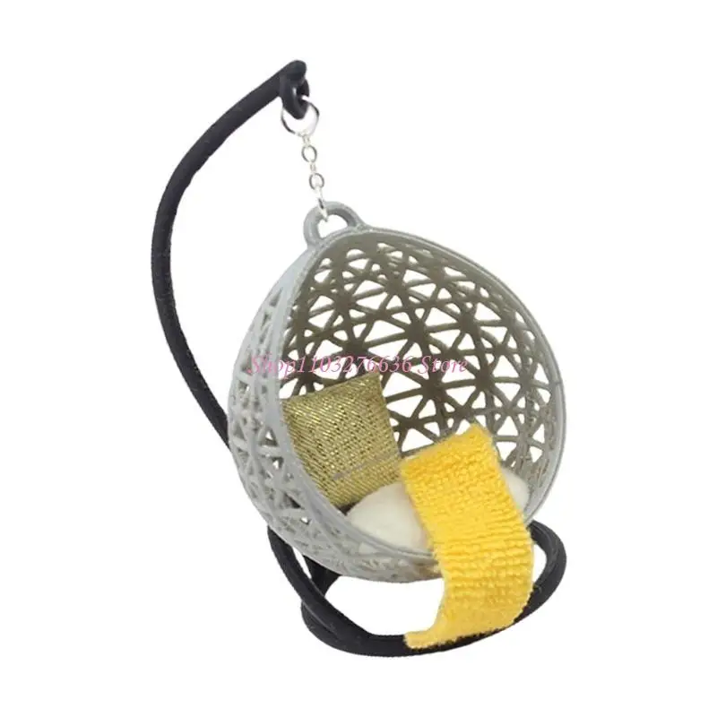 R6FD Casa muñecas Modelo Colgante Silla Cesta Casas muñecas en Miniatura Chaise Colgante para proyectos y - imagen 5