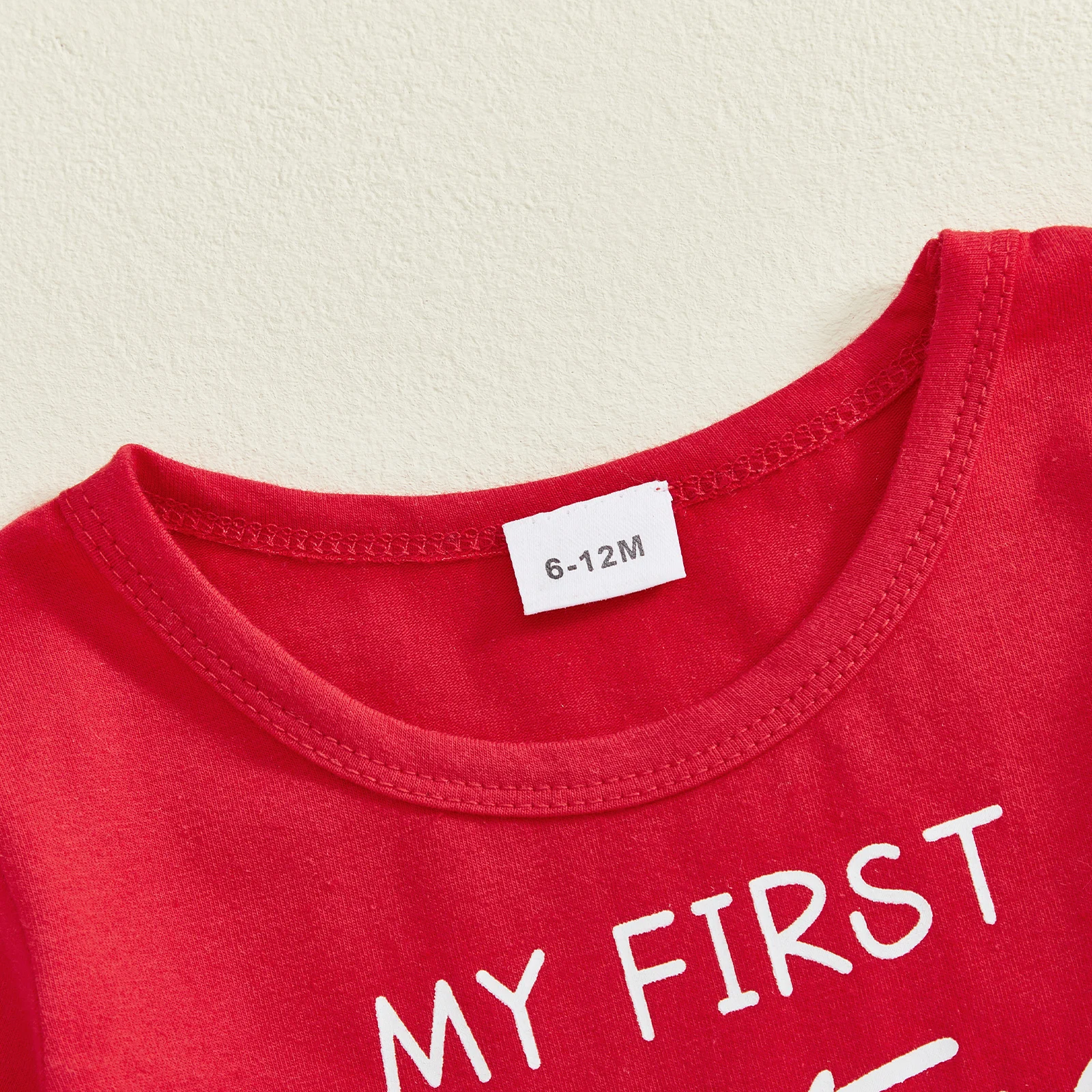 VISgogo Vestido de Navidad para niña pequeña de 0 a 18 meses, manga larga, cuello redondo, lazo frontal, vestido suelto, traje de vacaciones - imagen 4