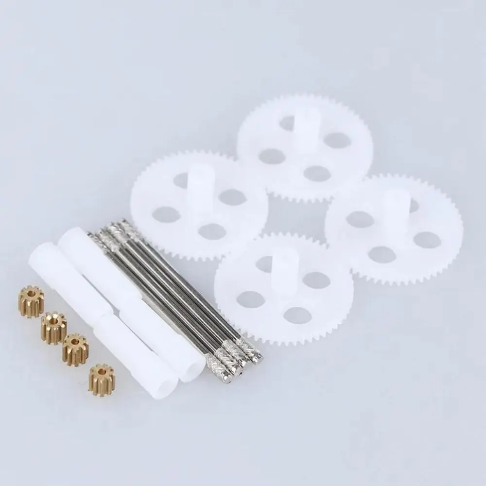 Conjuntos de engranajes blancos, engranaje de Motor, plástico y cobre, duradero, recambios de cuadrirrotor RC, conjunto de rodillo de avión