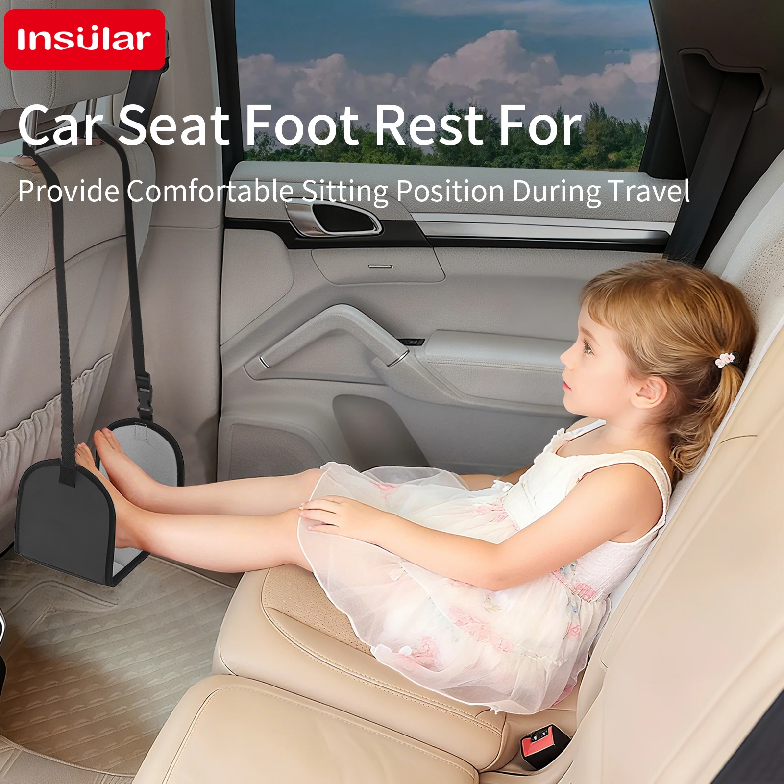 Reposapiés portátil para niños – Ideal viajes avión tren exterior - imagen 2