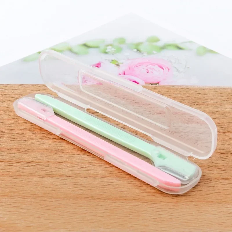 Herramienta de depilación facial con mango de fácil agarre, moldeador, kit de maquinilla de afeitar para cejas multifunción de 2/4/6 piezas, recorte preciso - imagen 3