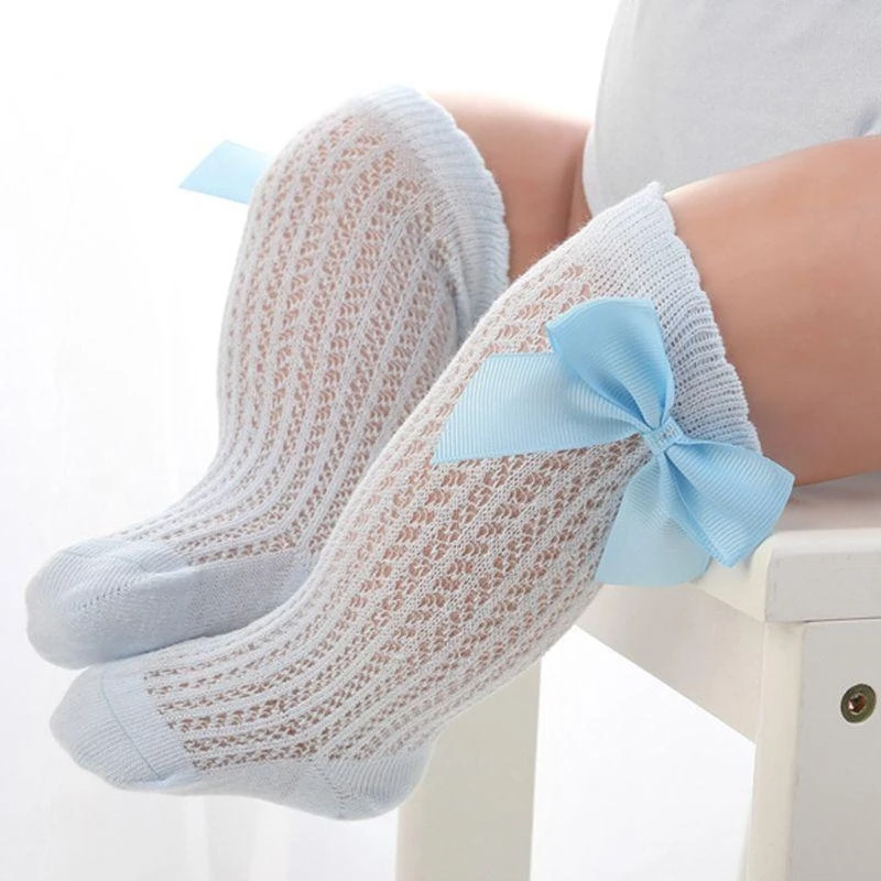 M76C malla tejidas con lazo hasta rodilla para recién nacido, agarre antideslizante para bebé - imagen 4