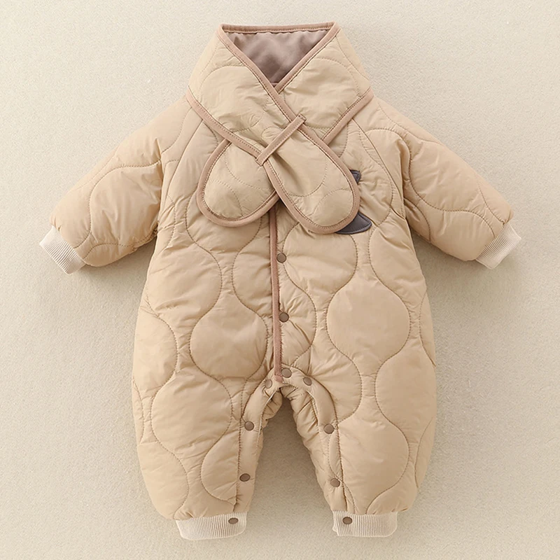 Ropa de bebé de 0 a 2 años, peleles para niños pequeños, forro de piel cálido, monos para niños pequeños, traje para niños pequeños con forro grueso