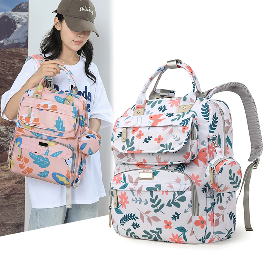 Bolsa organizadora de pañales para cochecito con bolsillo impermeable - imagen 4