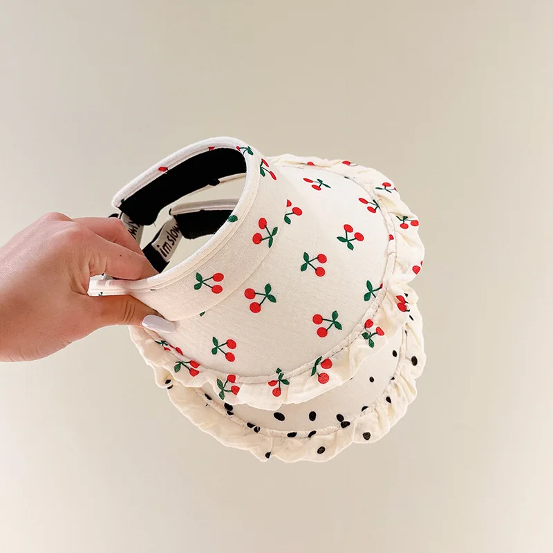 Sombrero con estampado de oso de dibujos animados para niños y niñas, gorra de sol con tapa vacía, ajustable, sombrilla para bebé, accesorios coreanos para niños - imagen 4