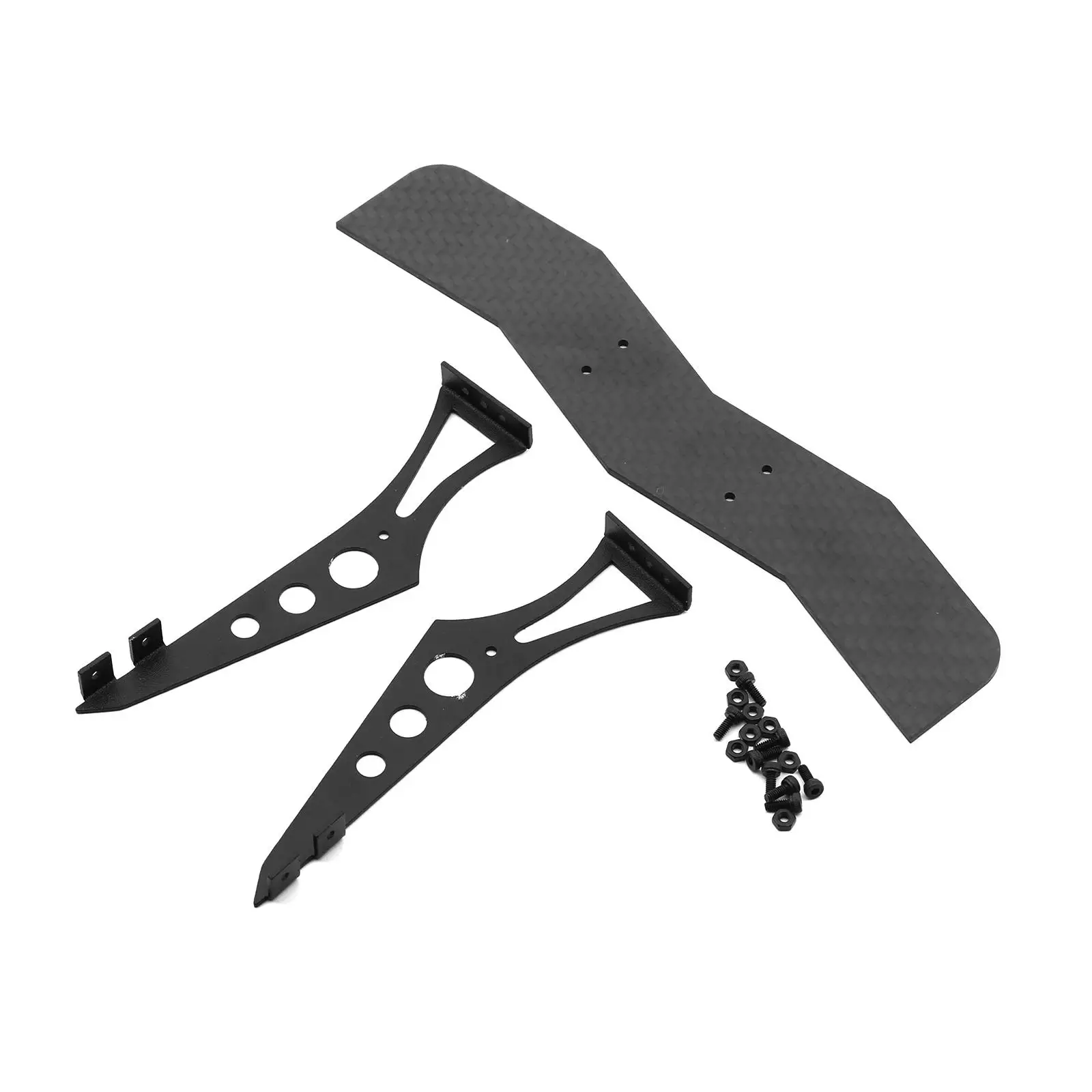 1:10 Scale RC Car Tail Wing Spare Parts Carbon Fiber Sturdy DIY Accs Mini Car Rear Wing Replacement for Truck Crawler Model