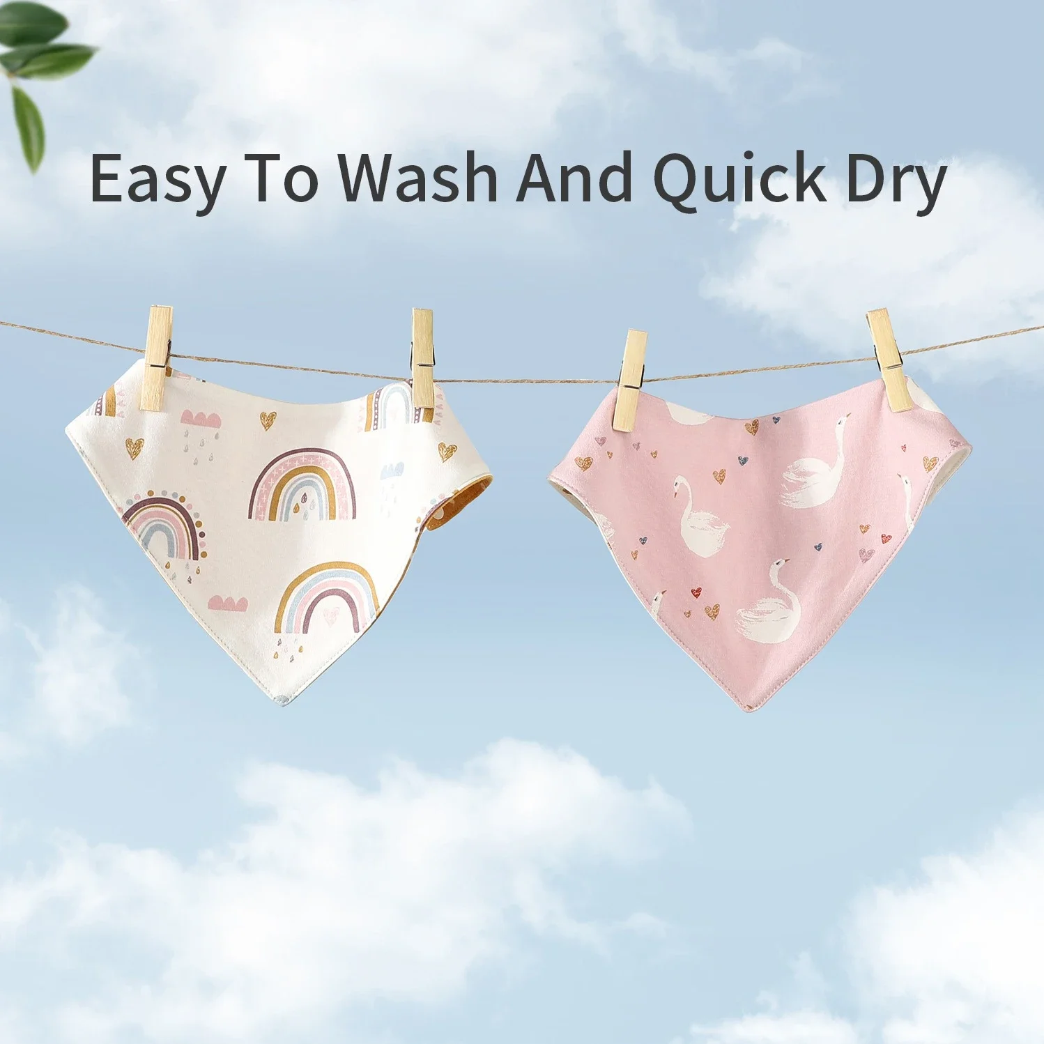 Babero para bebé, Baberos respetuosos con la piel, toalla de Saliva suave para bebé, tipo Triangular, pañuelo para niños, 100% algodón, estampado de doble cara, 3-8 años