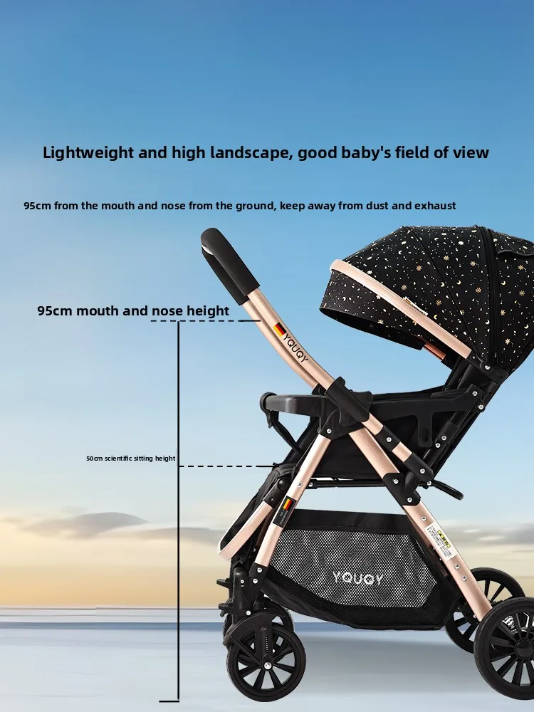 Cochecito doble, doble, ligero, para dos niños, puede sentarse y acostarse, artefacto de cochecito pequeño y grande - imagen 5