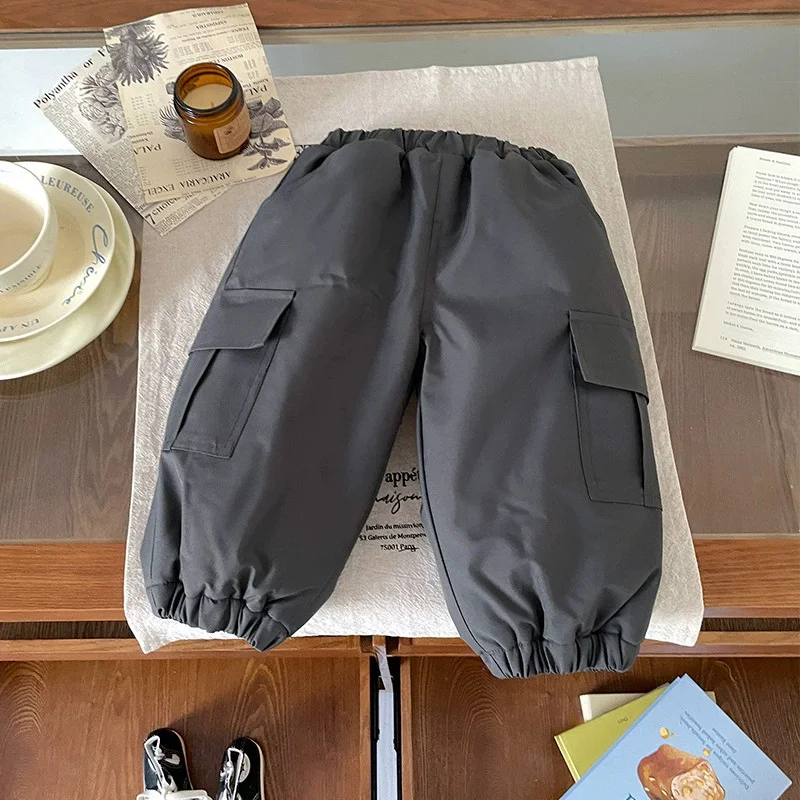 Pantalones térmicos gruesos de algodón para niños de invierno - imagen 2