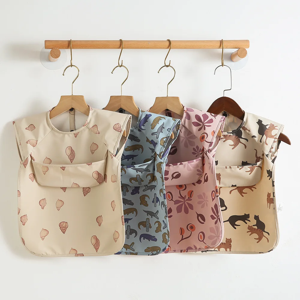 Baberos bonitos sin mangas para bebé, delantal impermeable a prueba de aceite, nueva toallita, babero de alimentación, paño suave para eructar para niño y niña, Baberos Bandana - imagen 3