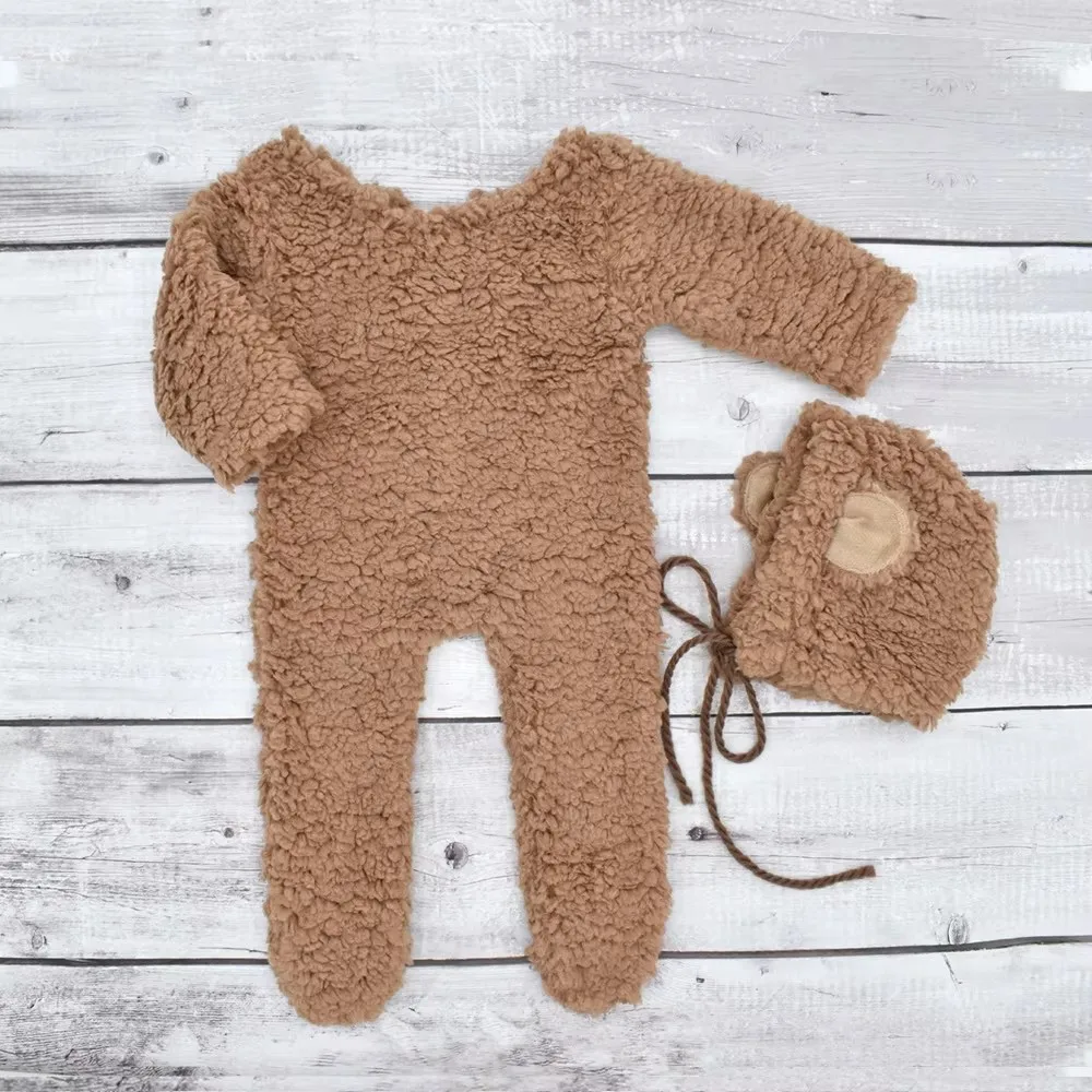 Traje bebé osito peluche suave cómodo sesión fotos prenda ideal regalo - imagen 3
