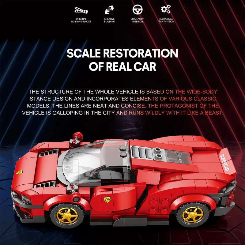Coche deportivo de bloques para pequeños constructores - imagen 4