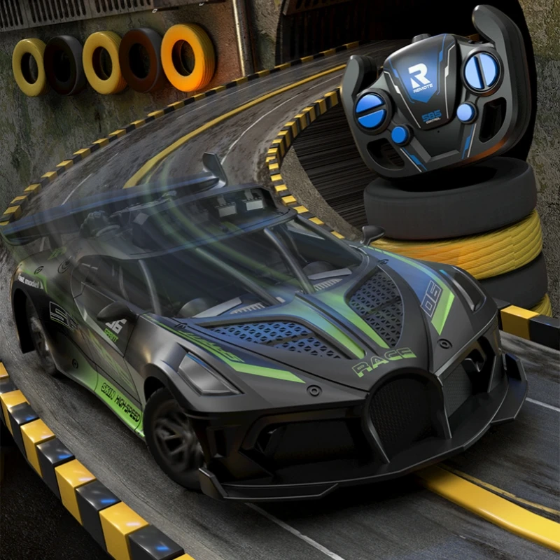 Coche de carreras Bugatti de Control remoto para niños, coche deportivo eléctrico de alta velocidad, 2,4G, resistente a caídas, regalo para niños