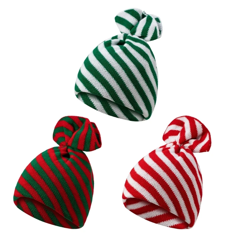 M76C encantadores sombreros de Navidad moldeados con dulces para bebés, sustancia acrílica suave, sombrero fino de Winterfest, complemento festivo infantil - imagen 3