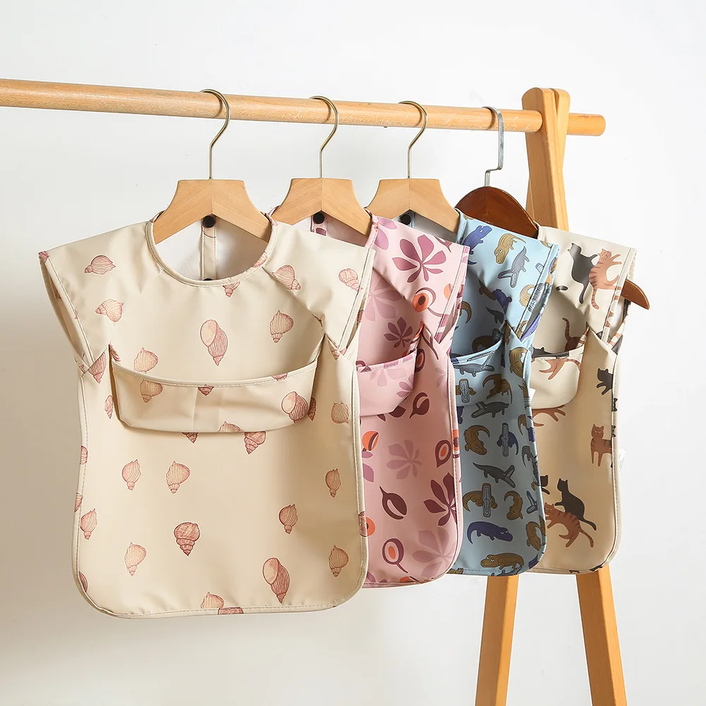 Baberos bonitos sin mangas para bebé, delantal impermeable a prueba de aceite, nueva toallita, babero de alimentación, paño suave para eructar para niño y niña, Baberos Bandana - imagen 2