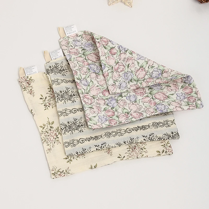 Toalla facial de gasa de algodón puro para recién nacido, babero pequeño para niños, toalla de mano de secado rápido - imagen 3