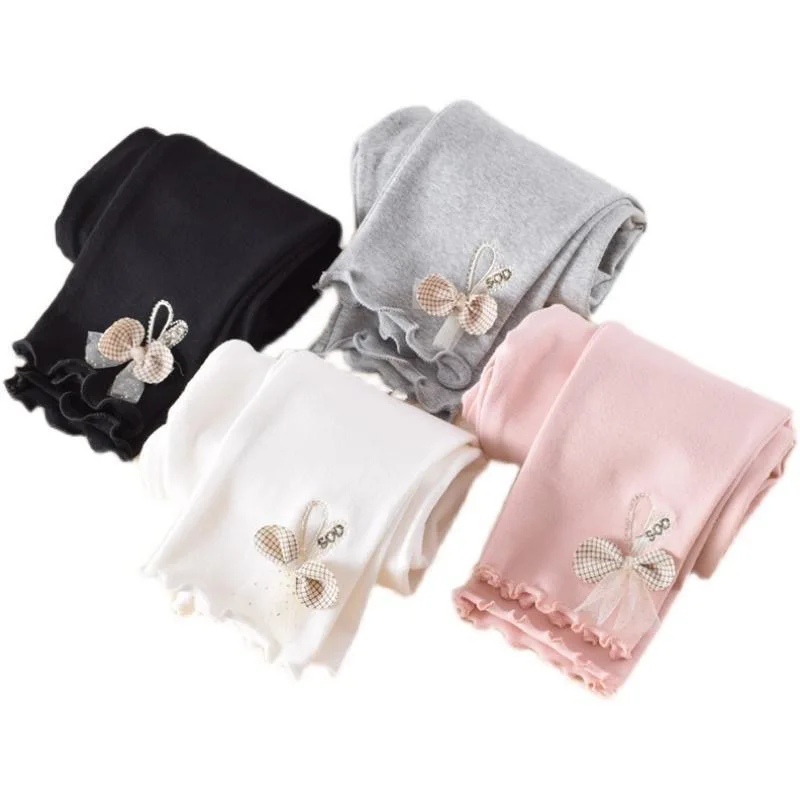 Leggins infantiles de algodón con lazo – Primavera verano - imagen 3