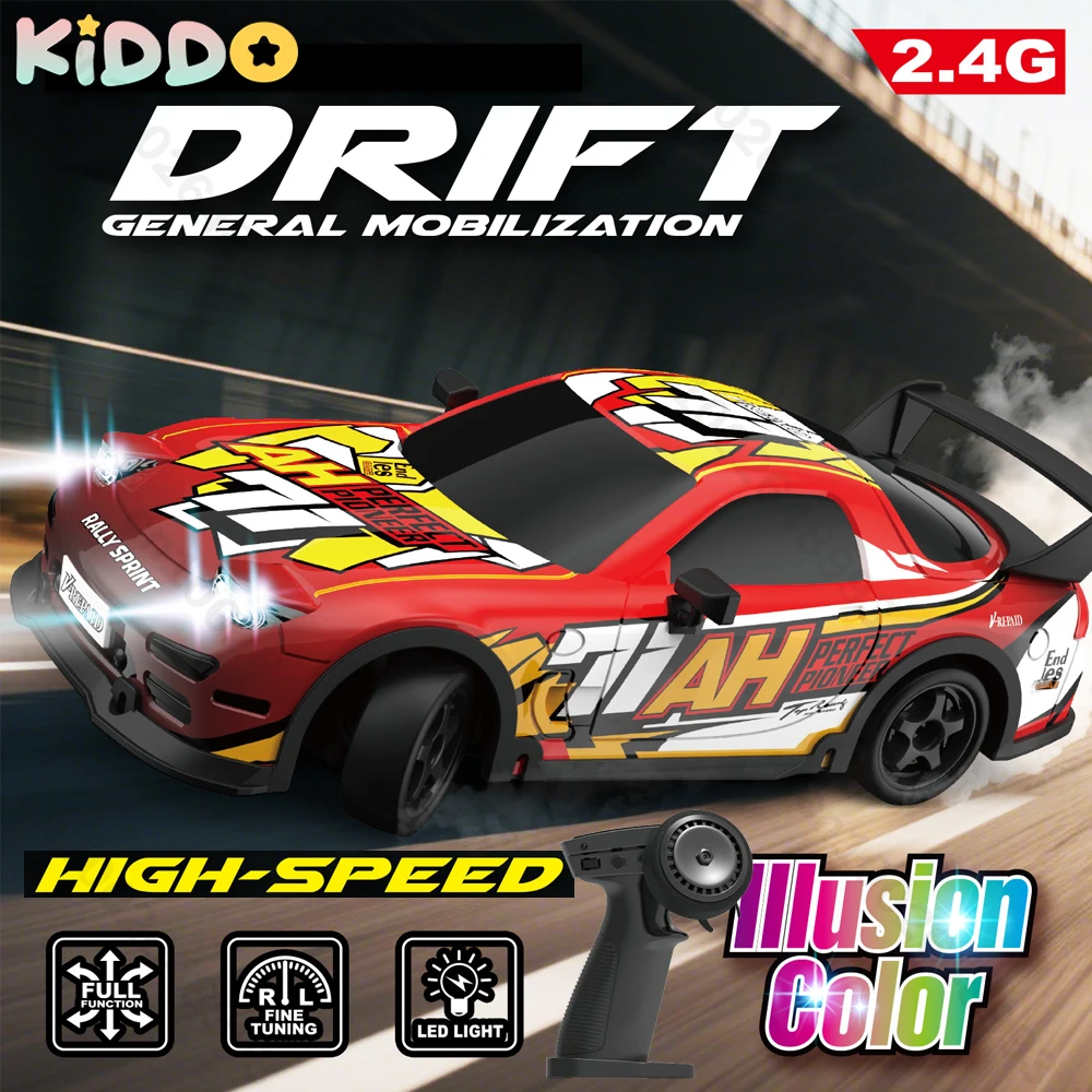 1/18 Rc Drift Car Racing vehículo todoterreno de alta velocidad Radio Control remoto coche deriva 2,4G juguetes ligeros inalámbricos para niño Navidad - imagen 2