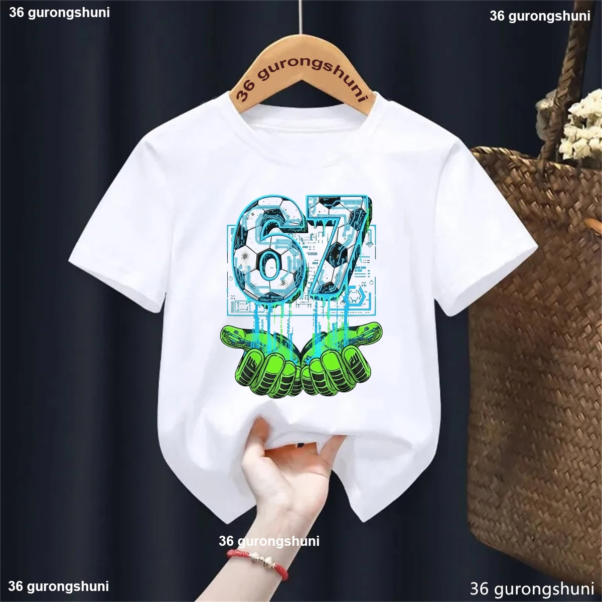 Camiseta Brainrot Six Seven Meme – Futbolista italiano estilo kawaii para niño - imagen 5