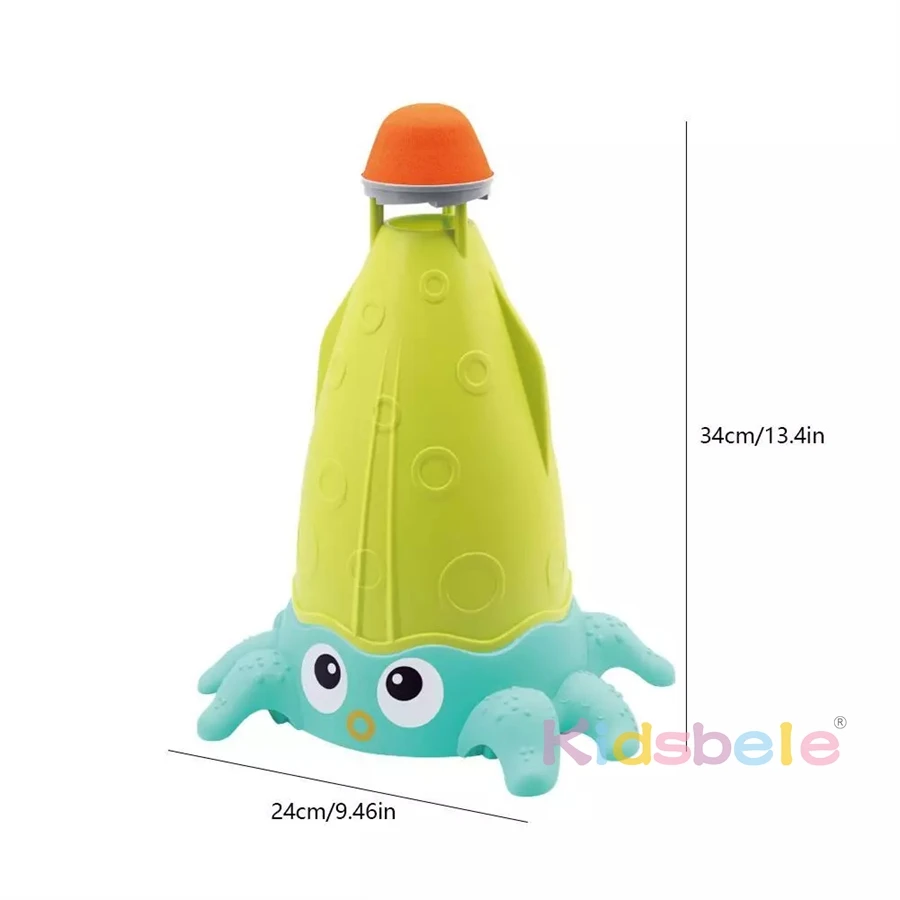 Cohete rociador de agua infantil – Juguete giratorio para el patio de verano - imagen 5