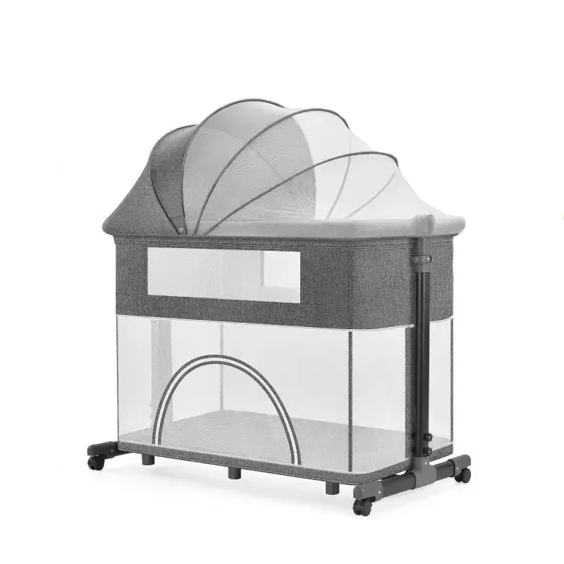 Cuna de juego portátil, cama de conexión plegable, cuna portátil para bebé, mecedora infantil, mesa de cambio - imagen 5